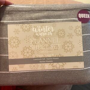 Winter Warmth Flannel Sheet Set - Gray
